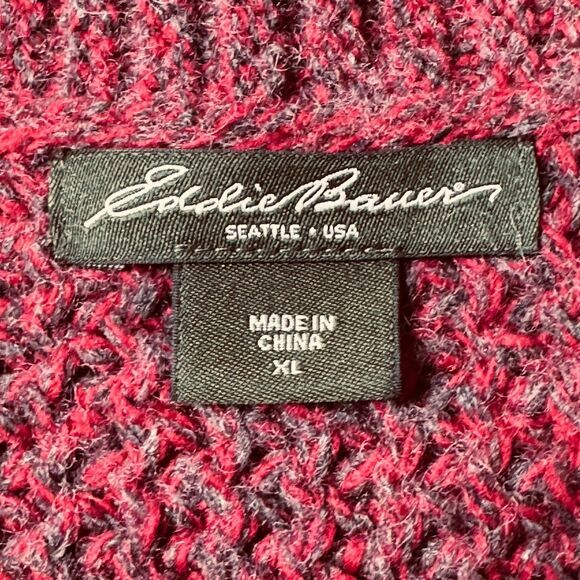 Eddie Bauer Chunky Knit Cardigan Woman's Size Medium Wool Blend Classic Modern - Picture 2 of 10